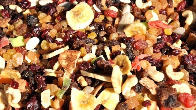 high-calorie survival foods - heap of dried foods